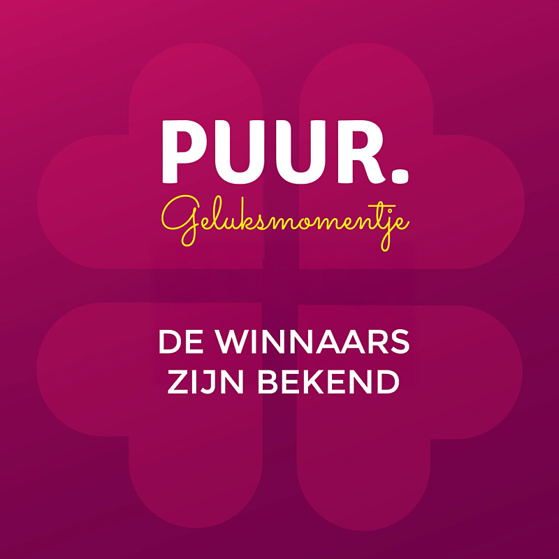 PUUR geluksmomentje 2026 winnaars zijn bekend PUUR geluksmomentje 2026 winnaars zijn bekend