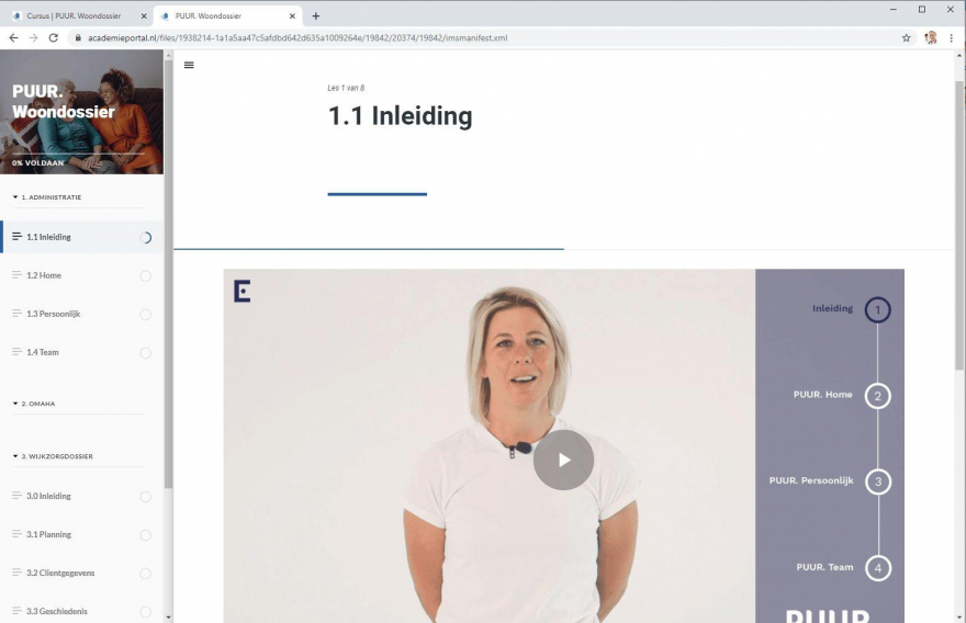 Welkomstfilm elearning tool Puur Welkomstfilm elearning tool Puur