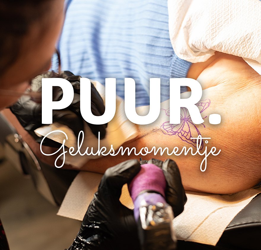 PUUR geluksmomentje vlinder tattoo